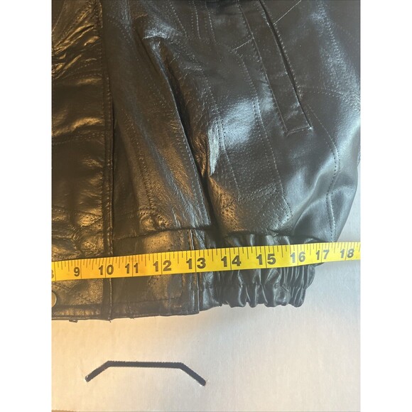 Vintage Napoline Leather Outfitters Genuine Leather Jacket NRA Patch Men Sz XL - Picture 14 of 14